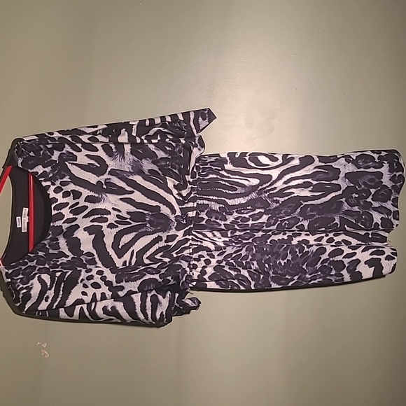 - Sandra Darren Size 12 Animal Print Dress - Picture 1 of 6
